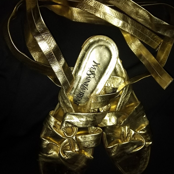 Yves Saint Laurent gold gladiators - Picture 2 of 6
